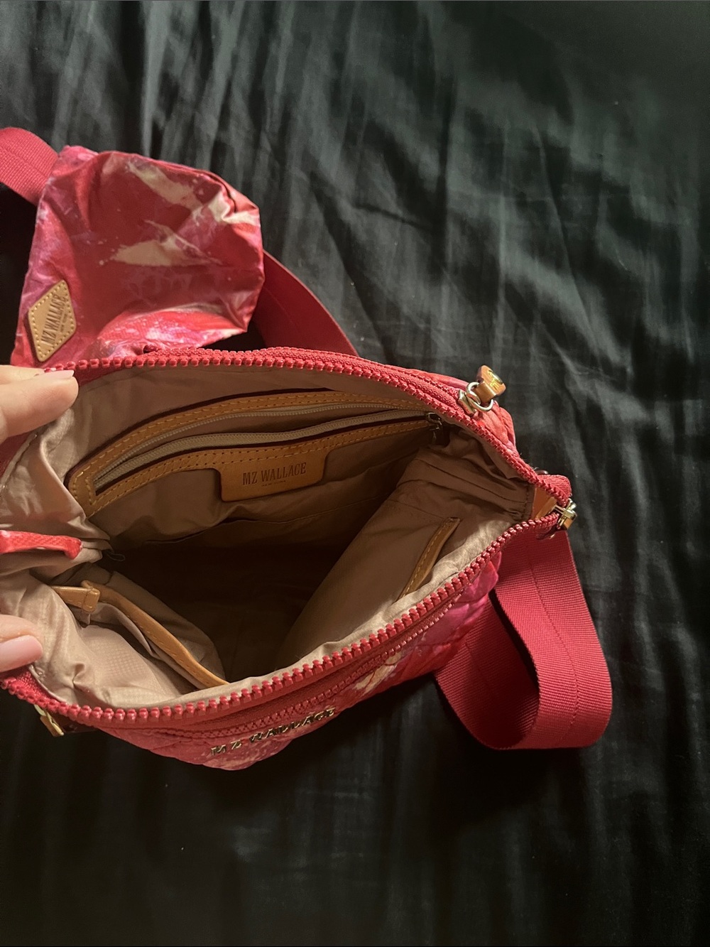 MZ Wallace Quilted Red Crossbody Bag - Picture 4 of 6